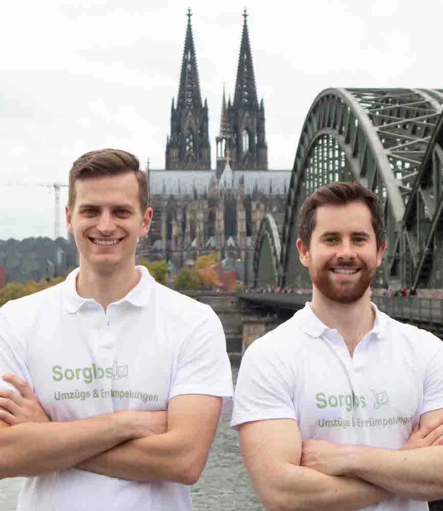 Magnus und Gabriel, die Gründer von Sorglos Umzüge & Entrümpelungen in Köln