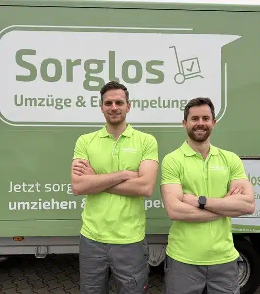 Magnus und Gabriel, die Gründer von Sorglos Umzüge & Entrümpelungen in Köln