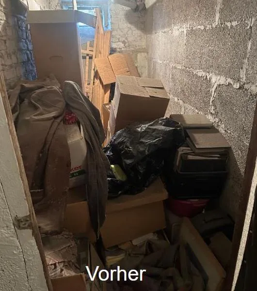 Kellerraum vor einer Entrümpelung