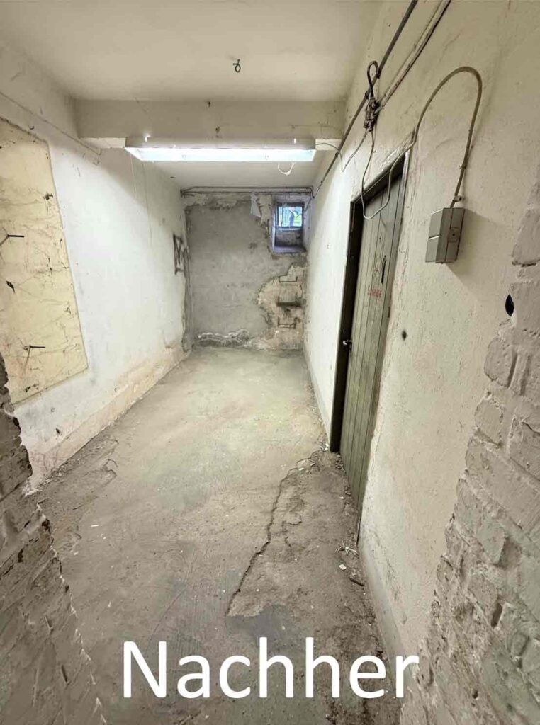 Kellerabteil in Köln Nippes nach Kellerentrümpelung