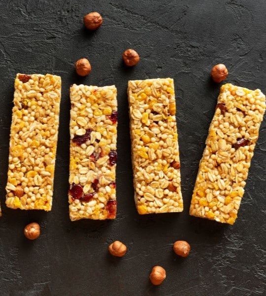 Müsliriegel als gesundes Essen für Umzugshelfer