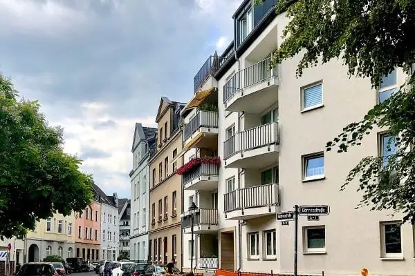 Eine Straße in Düsseldorf Benrath